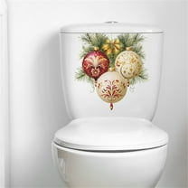 FeiFu Christmas Decorative Wall Stickers Creatives Colorful Bathroom Toilet Stickers Home Decor Wall Stickers Water-Proof Window Décor Ornaments