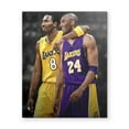 thumbnail image 7 of Kobe Bryant Canvas Wall Art Print Poster, Iconic Basketball Player Dual-Era Tribute Artwork, No. 8 and No. 24 Jersey Mamba Mentality Wall Decor for Home Gym Dorm Office Living Room, 7 of 7