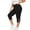 E-Black1520, variant on Hifoo Women High Waisted Yoga Pants For Workout Gym Running Side Split Design Breathable Stretchy Calf Length Leggings For Women Comfortable Activewear Solid Color Running Wear