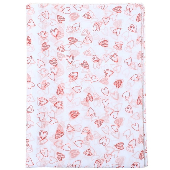 WASHWEPE 28 Sheets of Red Heart Pattern Tissue Paper for Craft Projects and present Packaging