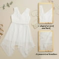 thumbnail image 7 of YONGHS Kids Flower Girls Formal Dress Wedding Party A Line Gown White 12, 7 of 7