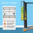 thumbnail image 4 of ULTRAPOWER SPORTS Pickleball Net Set with Portable Pickleball Net,4 Paddles, Court Marker,Ball Holder,6 Pickleballs,Carry Bag,for Outdoor Indoor,Orange, 4 of 9