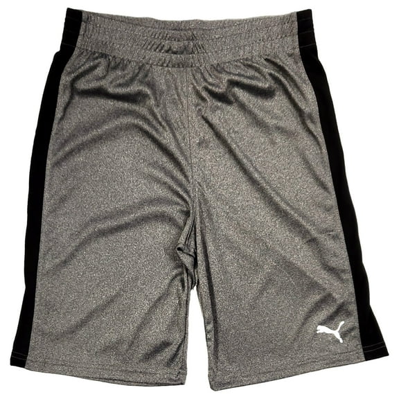 Puma Boys Gray Athletic Shorts With Elastic Waistband & Drawstring Large 14-16