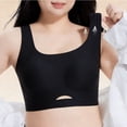 thumbnail image 2 of IFNWSV Plus Size Wireless Bras for Women Solid Color Breathable Push Up Daily Wear Smooth Support Bra Black 46D, 2 of 6
