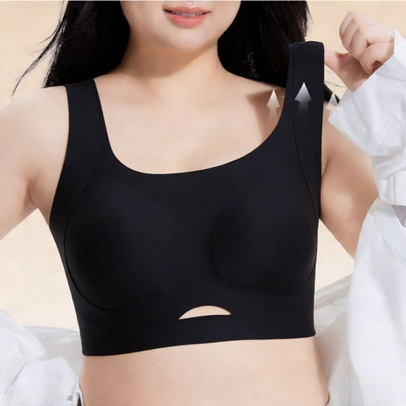 Xdegoge Seamless Sports Bra for Women High Support Wirefree Workout Crop Top Wide Straps U-Back Yoga Bra Moisture-Wicking Breathable Fabric Activewear for Gym Running