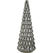 Top Treasures 15 Inch Mercury Glass Christmas Tree | Lighted Tabletop Christmas Tree | Holiday Decorations