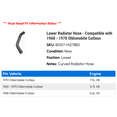 thumbnail image 2 of Lower Radiator Hose - Compatible with 1968 - 1970 Oldsmobile Cutlass 1969, 2 of 2