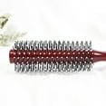 thumbnail image 4 of Wooden Nylon Teeth Curling Comb - Rounded Tips, Scalp & Hair Friendly, for Inner Roll, Bob, and Voluminous Hairstyles - Medium Size (40mm Diameter, 230mm Length), 4 of 7