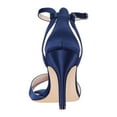 thumbnail image 2 of NINA Womens Navy Crisscross Straps Ankle Strap Padded Venus Round Toe Stiletto Buckle Leather Dress Sandals Shoes 7 M, 2 of 4