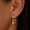 e1364, variant on Gold Dangle Earrings for Women, 14k Gold Plated Stacked Triple Hoop Illusion Earrings Cubic Zirconia Huggie Earrings for Women Trendy