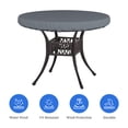 thumbnail image 4 of Covers&All Round Table Top Cover, 12 oz Waterproof & UV-resistant (60"Diameter x 4"H Inches, Gray), 4 of 6