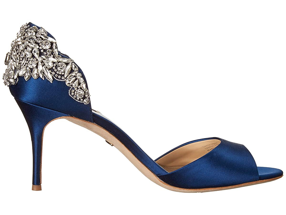 navy blue badgley mischka shoes