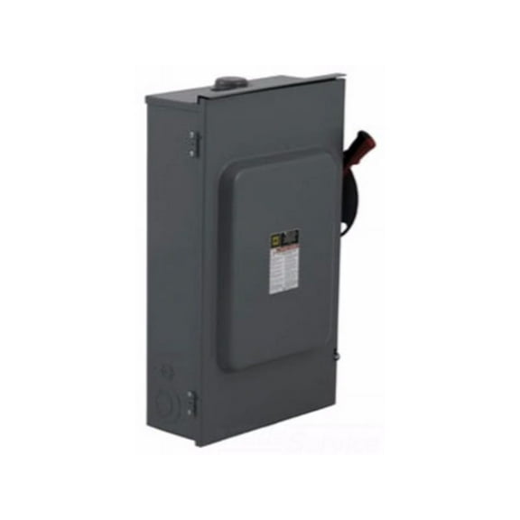 Square D Safety Switch, Non-Fusible, 100 A, Steel  HU363RB