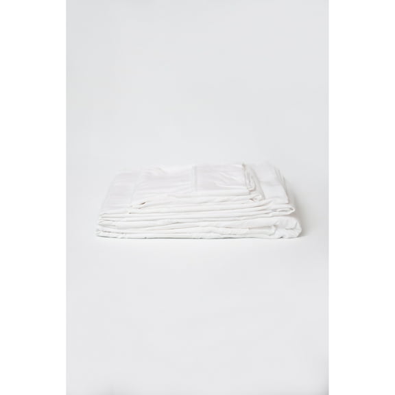 4-Piece White Bamboo Flex Head Queen Hypoallergenic Sheet Set 66084