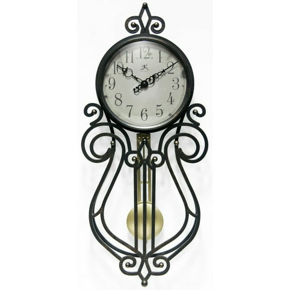 Infinity Instruments 9" x 20" Bronze Analog Asymmetrical Modern Farmhouse Wall Clock