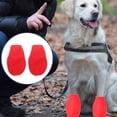 thumbnail image 4 of EeaseMX 4 fundas impermeables para zapatos de lluvia, antideslizantes, para exteriores, duraderas, para mascotas, gatos y perros (rojas, talla L), 4 of 7