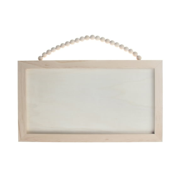 6 Pack: 14" Unfinished Plaque with Beaded Hanger by Make Market