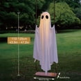 thumbnail image 4 of Halloween Decorations Hanging Swing Ghost Decor,Adjustable Height LED Lighted Outdoor Halloween Decoration,Spooky Cute Ghosts Decor with 8 Modes Lights for Front Porch Yard Tree, 4 of 7