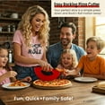 thumbnail image 3 of Rock'n Roll Pizza Cutter, Plastic, Non-Stick, Rocking, 9 inch, Made in USA, Red, 3 of 4