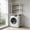 White, variant on WanKaMom Heavy Duty Storage Shelves for Garage, Metal Over The Washer Dryer Shelf, Freestanding Laundry Room Organizer Rack