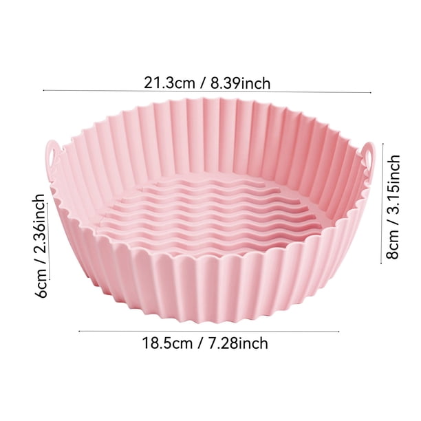 Fiudx Bandeja para Freidora, Tapete de Silicona para Hornear, Accesorio Reutilizable para Freidora, Preparación de Alimentos Antiadherente, Ágil Apta para Lavavajillas, Solución de Cocina Familiar, D