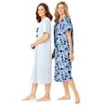 thumbnail image 3 of Dreams & Co. Plus Size 2-Pack Long Sleepshirts, 3 of 6