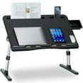 thumbnail image 1 of EVETTO Laptop Bed Desk, X-Large Leather Adjustable Computer Bed Table Tray, Foldable Laptop Lap Desk for Bed Sofa Couch Floor Writing Eating Working, 1 of 6