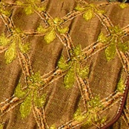 The Ribbon People Brown and Gold Fleur De Lis Wired Craft Ribbon 2.5" x 20 Yards