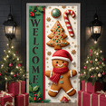 thumbnail image 4 of Festive Design Christmas Holiday Banner with Gingerbread Man Winter Scene for Home Decoration Party Celebration Indoor Event, 4 of 9