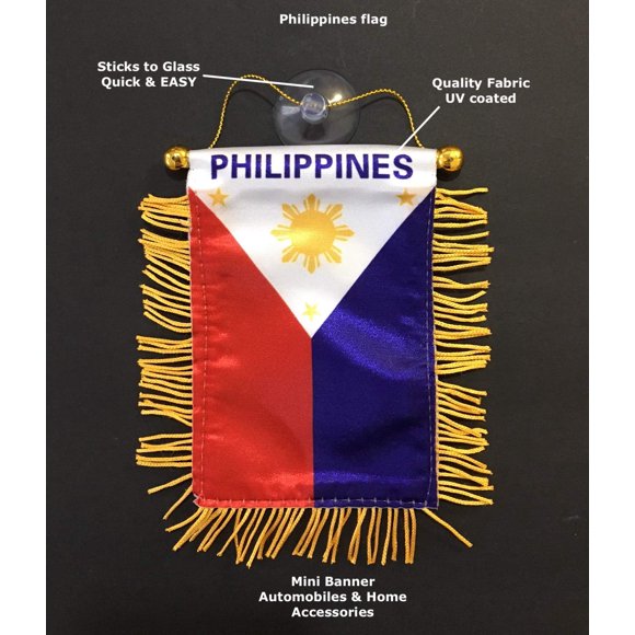 Philippines car Flag Rearview Mirror - Window Car Accessories Filipino Design
