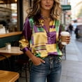 thumbnail image 5 of Asxite Womens Summer Tops Casual Fashion Print Lapel Collar Button Down Breathable Long Sleeve Shirts, 5 of 7