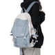 thumbnail image 1 of Mochila escolar impermeable, mochila negra, mochilas para la escuela secundaria, para niños y niñas, mochila de viaje liviana, mochila informal, mochilas para computadora portátil para, 1 of 5