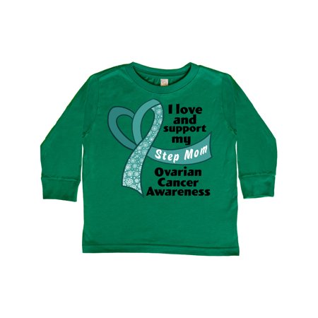 

Inktastic Ovarian Cancer Awareness I Love and Support My Step Mom Gift Toddler Boy or Toddler Girl Long Sleeve T-Shirt
