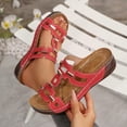 thumbnail image 2 of Women'S Sandals Summer Casual Solid Color Fish Mouth Fashion Thick-soled Bottom Wedge Summer Style Womens Sandals for Summer, 2 of 9