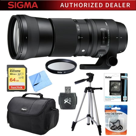 Sigma 150-600mm F5-6.3 DG OS HSM Zoom Lens (Contemporary) for Canon DSLR Cameras includes Bonus Xit 60