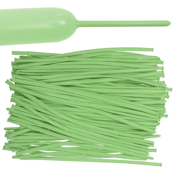 WEUVEB 100Pcs Long Balloon Green Latex Twisting Animal Balloons For Festival And Stage Decorations