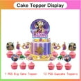 thumbnail image 3 of Long Hair Princess Party Supplies Balloons Cake Topper Birthday Set Decorations Kit Fans, 3 of 7