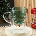 thumbnail image 2 of Christmas Thick Transparent Water Cup Double-layer Vintage Glassware Christmas Water-saving Cup Suitable For Home,Christmas Party Gifts And Decor, 2 of 5