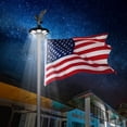 thumbnail image 2 of Yescom Bravery 20ft Eagle Topper Sectional Aluminum Flag Pole Kit with Solar Light US Flag Ball Top for Outside, Black, 2 of 9