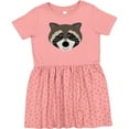 thumbnail image 3 of Inktastic Raccoon Animal Face Girls Toddler Dress, 3 of 5