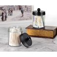 thumbnail image 4 of Timotech Set 4 Tarros para Hisopos de Vidrio 8oz, Botes Decorativos para Ba&ntilde;o con Tapas Acero Inoxidable, Organizadores Ba&ntilde;o, Frascos Decorativos, Recipientes Almacenamiento de C, 4 of 8