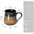 thumbnail image 4 of Ecodeco 24 oz Large Ceramic Coffee Mug  - Jumbo Tea Cup - Oversized Pottery Soup Mug with Handle - 1 PCS (Blue to Tan), 4 of 8