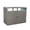 Grey, variant on IMagacFun Metal Outdoor Garbage Bin Shed for 2 Trash Cans, Stainless Galvanized Steel Storage Shed for Garden Yard Lawn Black