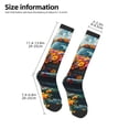 thumbnail image 2 of Sigee Flower Covered Vintage Car for Socks for Men Women Socks Stocking Compression Socks, 2 of 6
