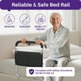 thumbnail image 3 of KEKOY Bed Rails for Seniors Safety Guard with Leg Adjustable, Bed Assist Rail for Elderly Adults with Free Storage Bag and Fixing Strap, 3 of 10