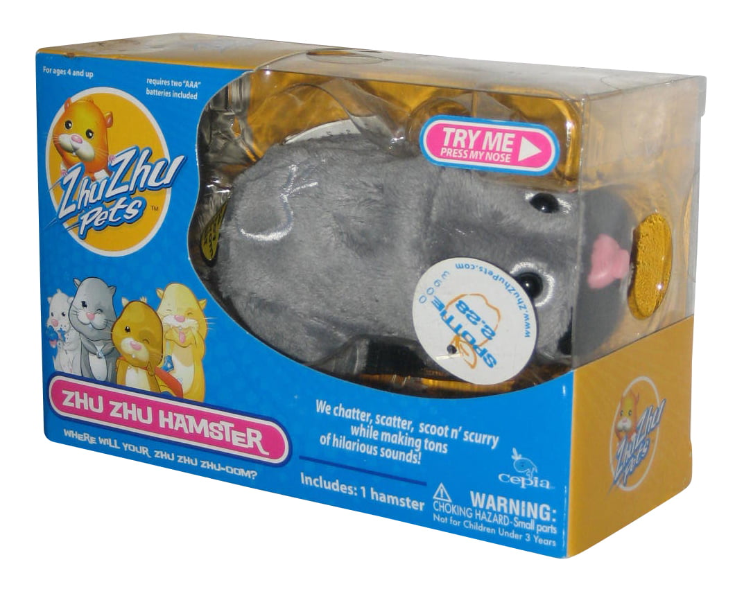 ZHU ZHU PETS Hamster Hamcycle & Sidecar Toy Detachable Black by Cepia NEW 2009 