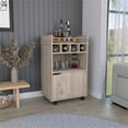 thumbnail image 2 of TUHOME Phoenix Bar Cart  Beige Engineered Wood, 2 of 6