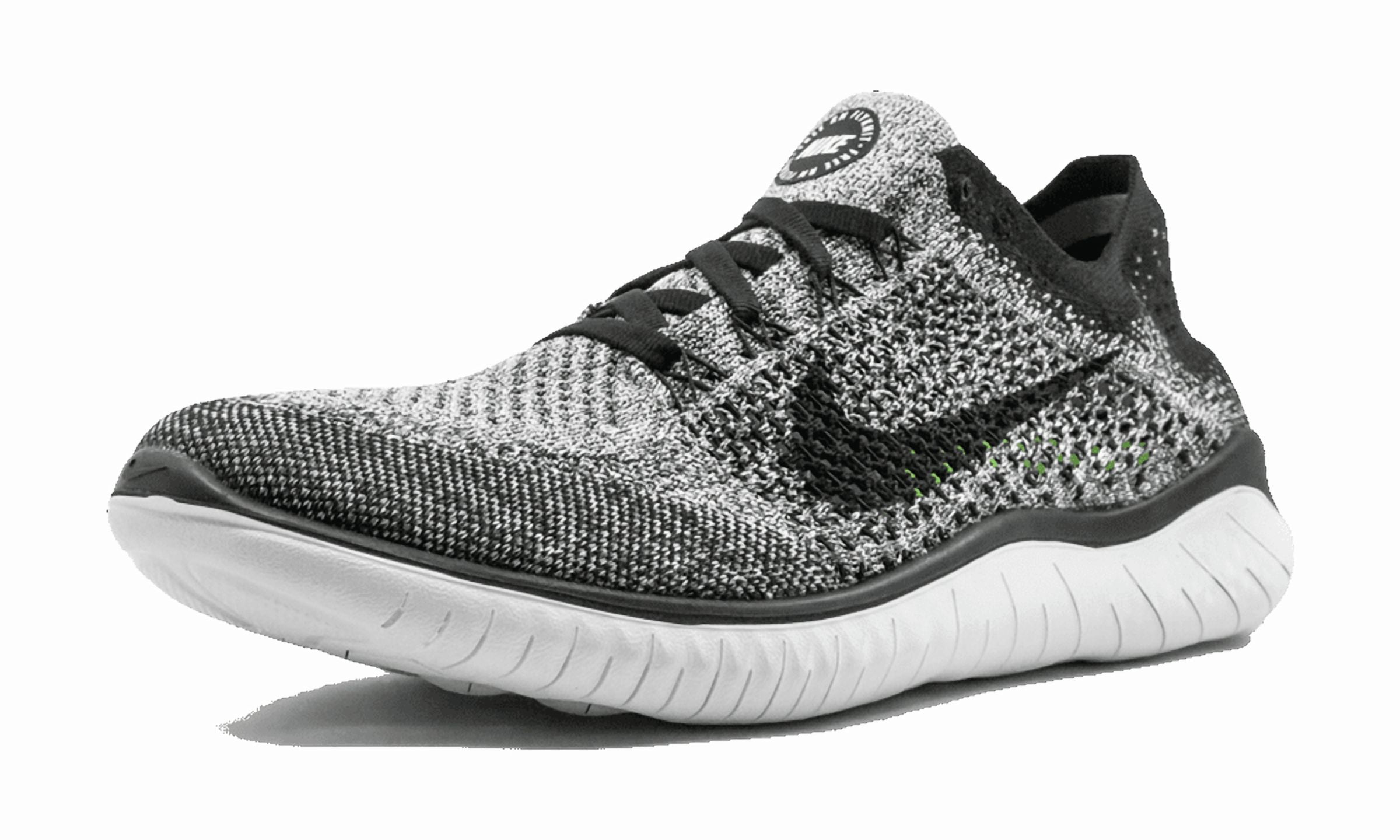 NIKE MENS Free RN Flyknit 2018 "Oreo" 942838 101 from Stadium Goods