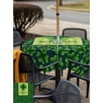 thumbnail image 6 of Square Outdoor Tablecloth with Umbrella Hole Happy St. Patrick's Day Outside Table Cloth Waterproof Patio Table Cover Spring Lucky Grass Watercolor Zipper Tablecloths for Picnic Camping 60x60 Inch, 6 of 8
