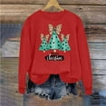 thumbnail image 6 of Ailaofu Ugly Christmas Sweater Women Funny Red Merry Christmas Sweatshirt Oversized Xmas Graphic Sweaters Holiday Pullover, 6 of 6